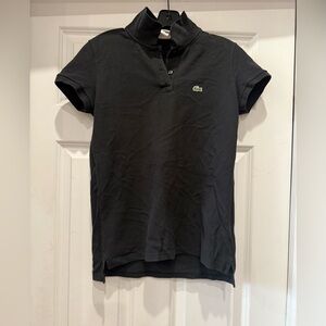 Lacoste Slim-Fit Stretch Polo Shirt in Black 🐊 94% cotton, 6% elastane